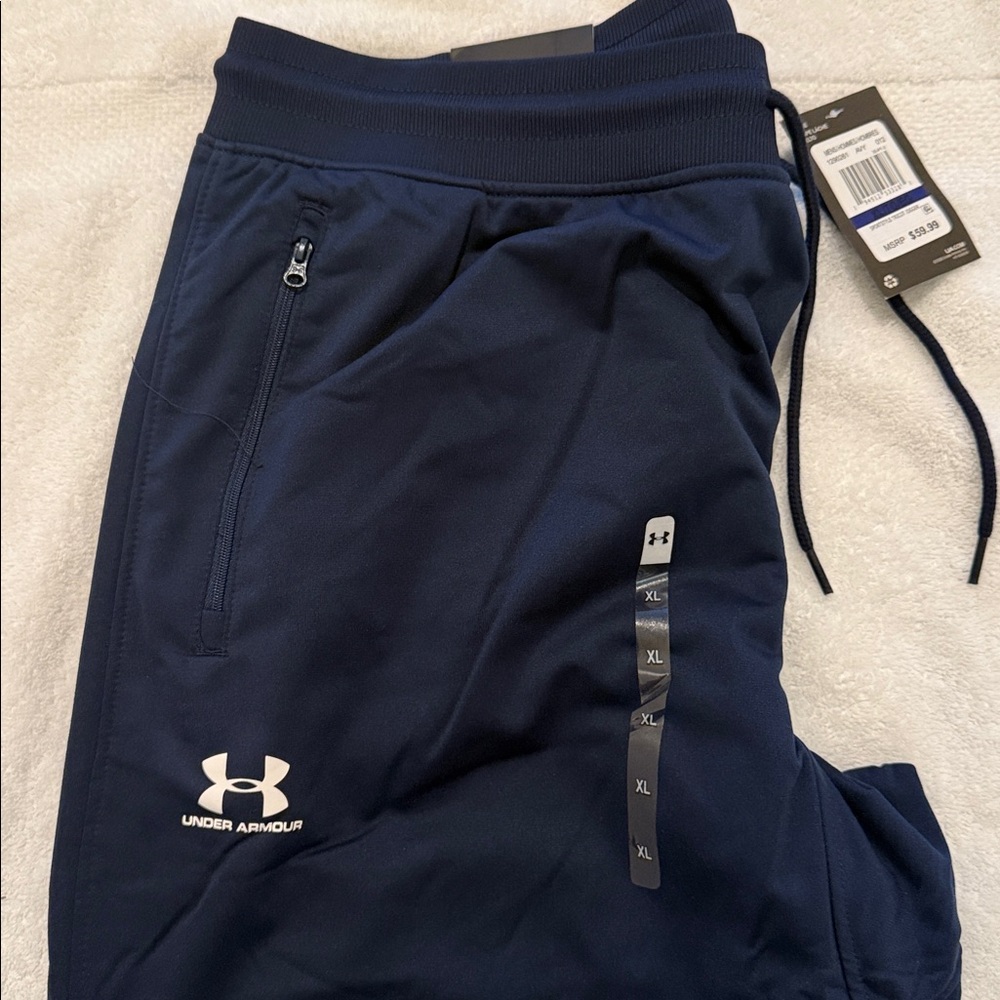 Under Armour Dark Blue Athletic Pants - Picture 1 of 4